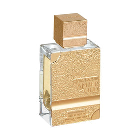 Bottle details reveal the ornate neck design and luxe finish.