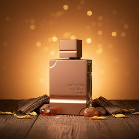 Al Haramain Amber Oud Gold Edition lifestyle shot suggests versatile evening wear.