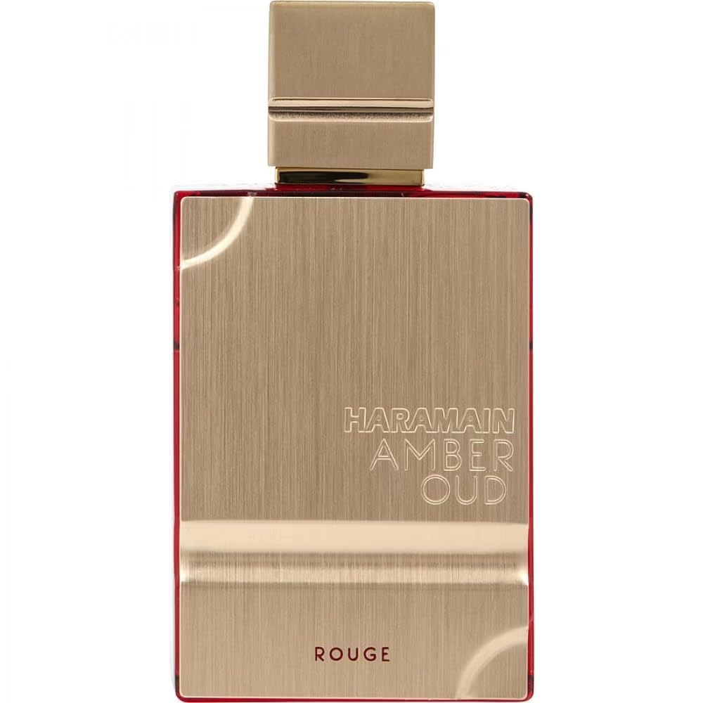 Al Haramain Amber Oud Rouge top notes saffron, offering a spicy, inviting opening.
