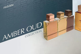 Gift-ready Al Haramain Amber Oud Ultra Violet pack on a shelf