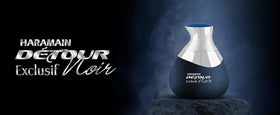 Back view of Detour Noir Exclusif box with batch details.
