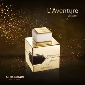 Al Haramain L'Aventure Femme EDP spray mist for easy application and lasting fragrance.