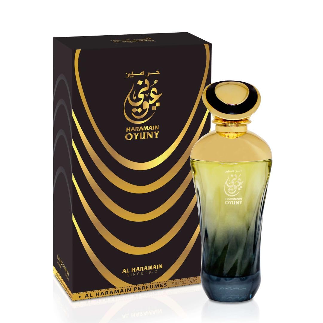 Al Haramain Oyuny bottle on a vanity, ideal for daily wear and easy elegance.