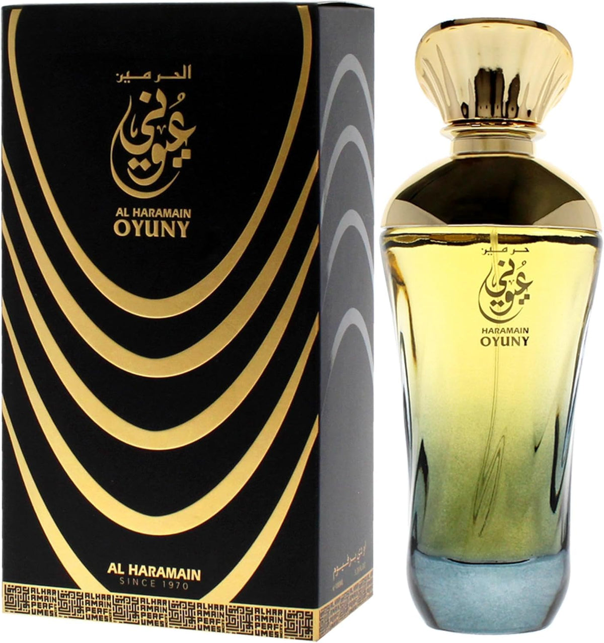 Al Haramain Oyuny middle notes Apple and Peach add a juicy, playful heart.
