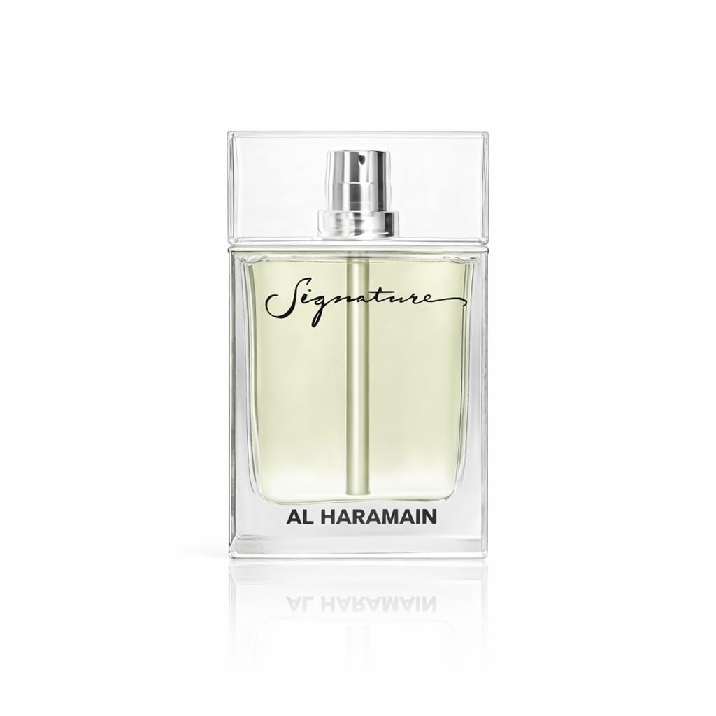 Al Haramain Signature bottle front – unisex oriental floral fragrance for everyday wear