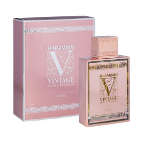 Al Haramain Vintage Rose bottle top notes highlight bergamot and neroli for a bright opening.