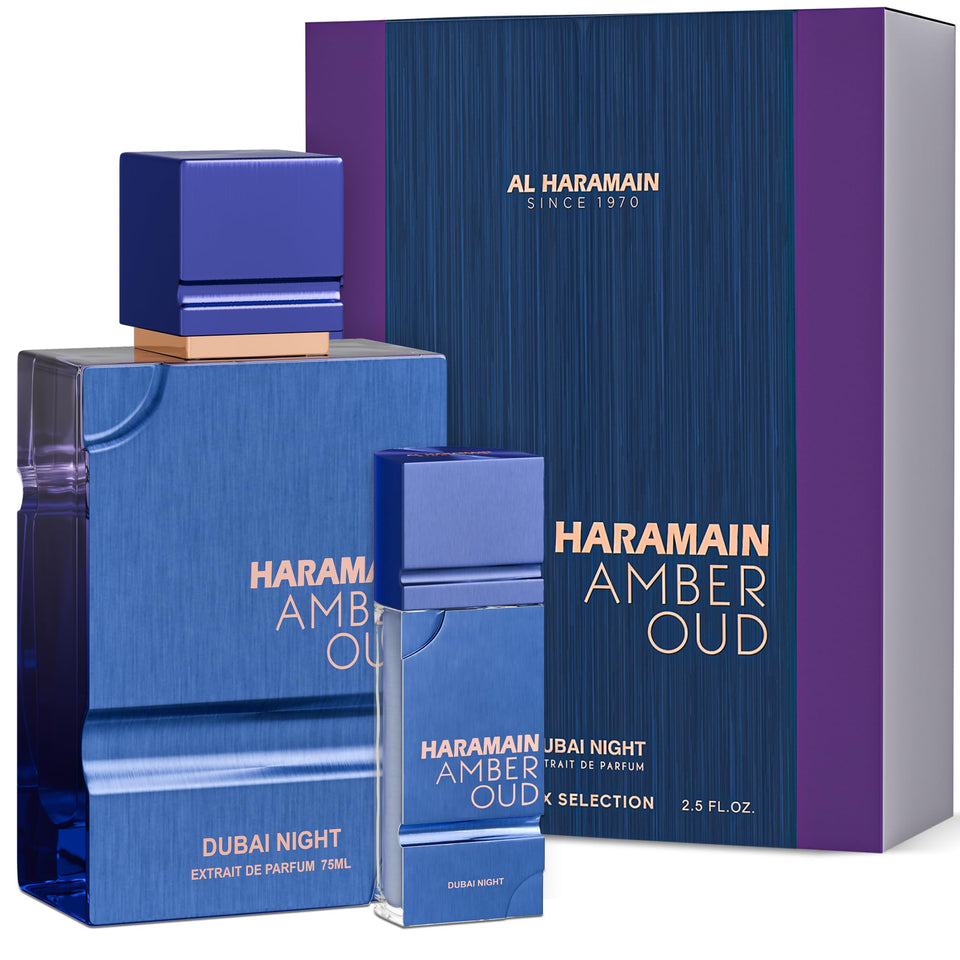Al Haramain Amber Oud bottle on a clean surface, ideal for daily wear.