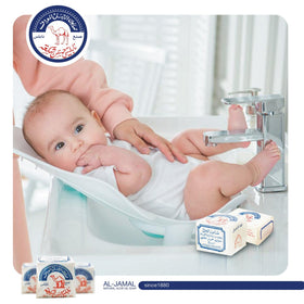 Al-Jamal mineral salts shown for gentle cleansing and mineral-rich care