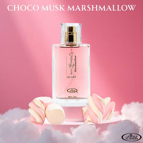 Al-Rehab Choco Musk Marshmallow top notes of strawberry and marshmallow invite curiosity.