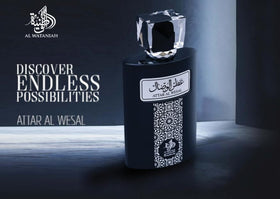 Al Wataniah Attar Al Wesal bottle back displays branding and notes.