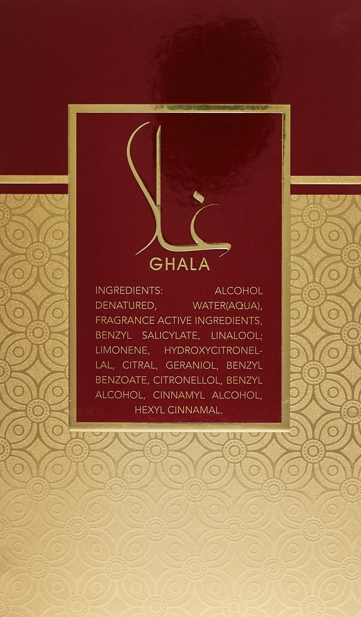 Al Wataniah Ghala amber wood and ambergris add warmth.