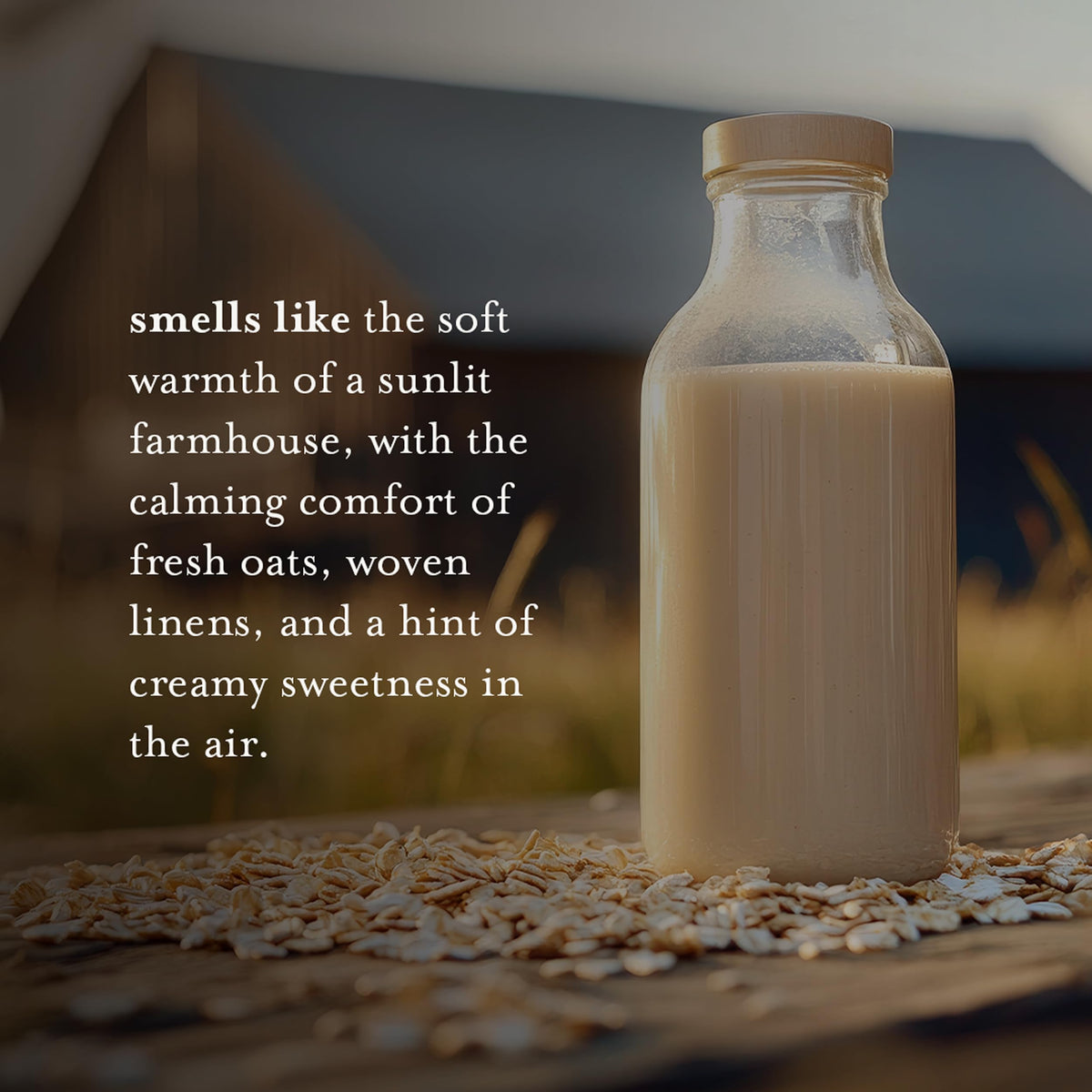 A LA MAISON oat milk bar soap nourishes skin with shea butter and argan oil.
