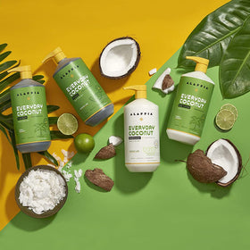 Cruelty-free and sulfate-free icons appear on the shampoo packaging