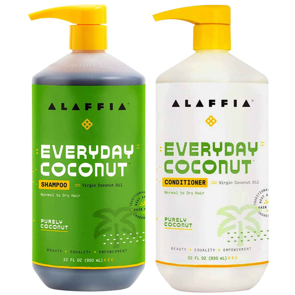 Alaffia EveryDay Coconut Shampoo bottle for daily cleansing and gentle scalp care