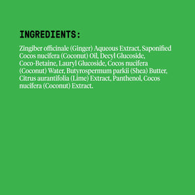 Creamy lather forms with coconut lime, delivering hydration to normal and dry hair