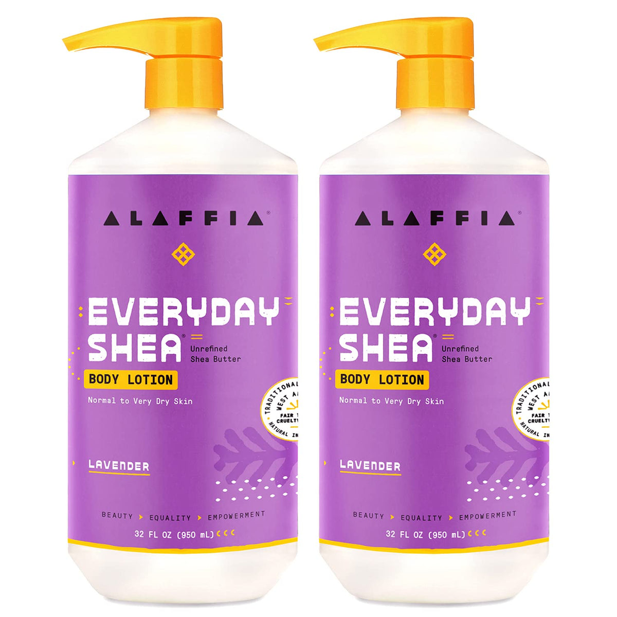 Alaffia Everyday Shea Body Lotion bottle pour shows deep hydration for dry skin