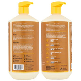 Alaffia EveryDay Shea Body Lotion label closeup highlighting ingredients.
