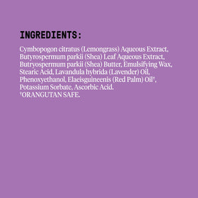 Alaffia Everyday Shea Body Lotion label highlights fair trade and natural ingredients