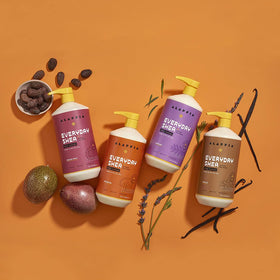 Alaffia Everyday Shea Body Lotion lavender detail suggesting calming use