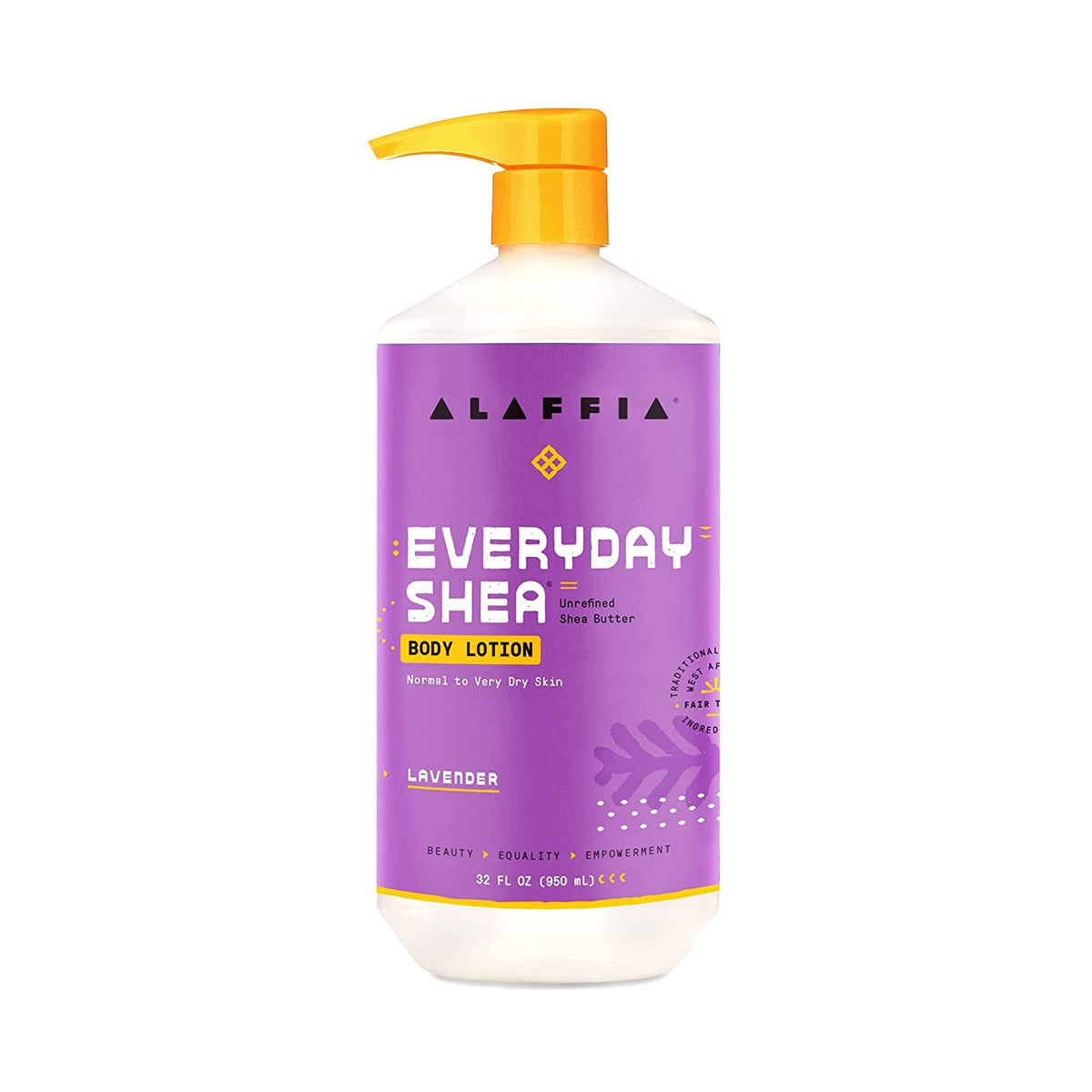 Alaffia Everyday Shea Body Lotion pack shows two 32 ounce bottles
