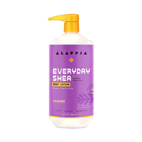 Alaffia Everyday Shea Body Lotion pack shows two 32 ounce bottles