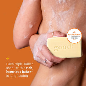 Alaffia Good Soap line without parabens, sulfates, or mineral oil.