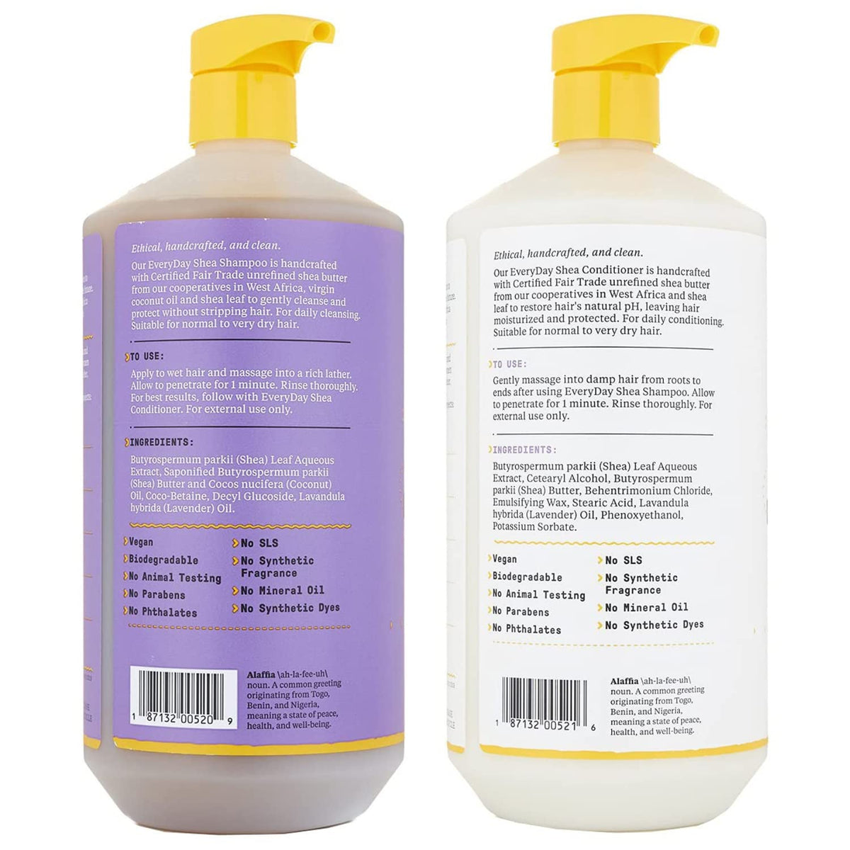 Alaffia Lavender EveryDay conditioner tube showcasing hydrating formula for frizz control.