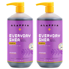 Alaffia Lavender EveryDay Shampoo bottle with soothing scent for daily cleansing.