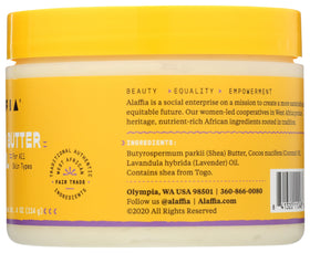 Alaffia 4-ounce jar packaging designed for travel and everyday use.
