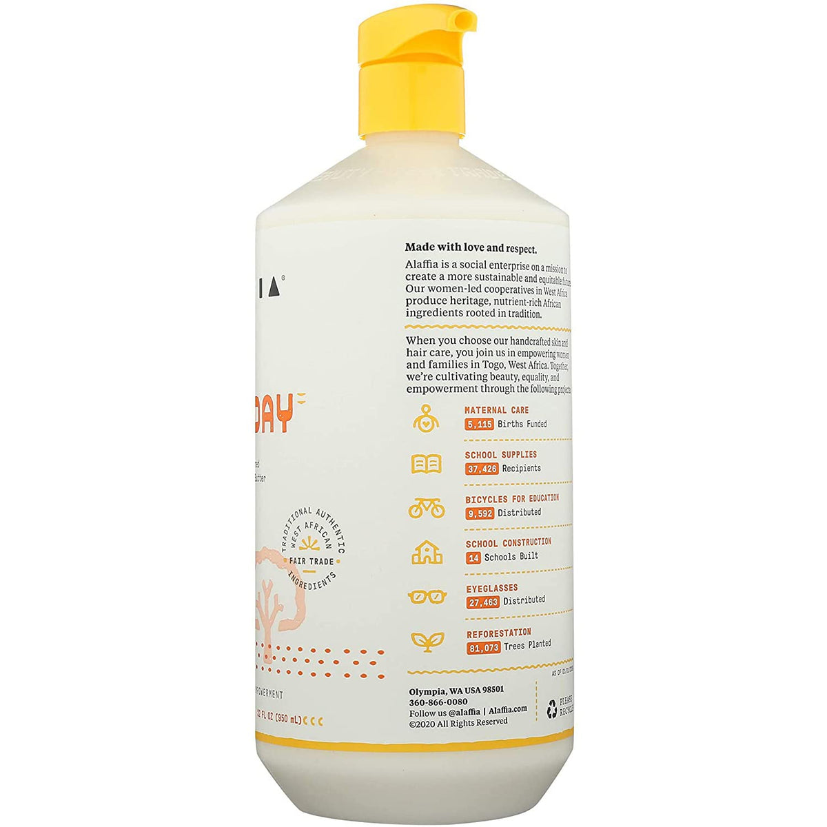 Alaffia raw shea butter texture conveys rich nourishment.