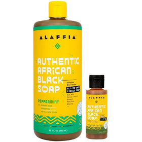 Alaffia travel-size eucalyptus tea tree bottle for on-the-go cleansing