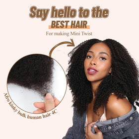 Demonstration of crochet dreadlock installation with Alaleibaby Bulk hair