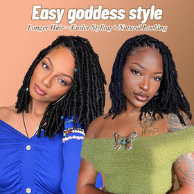 Front view of Alaleibaby Afro Kinky Bulk hair three-pack display