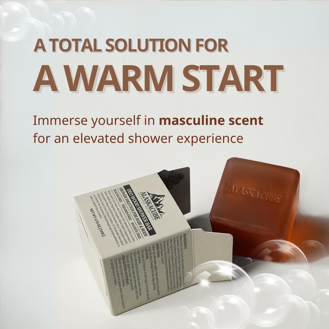 Alaskacube 3-in-1 bar provides body wash, shampoo, and deodorant in one.