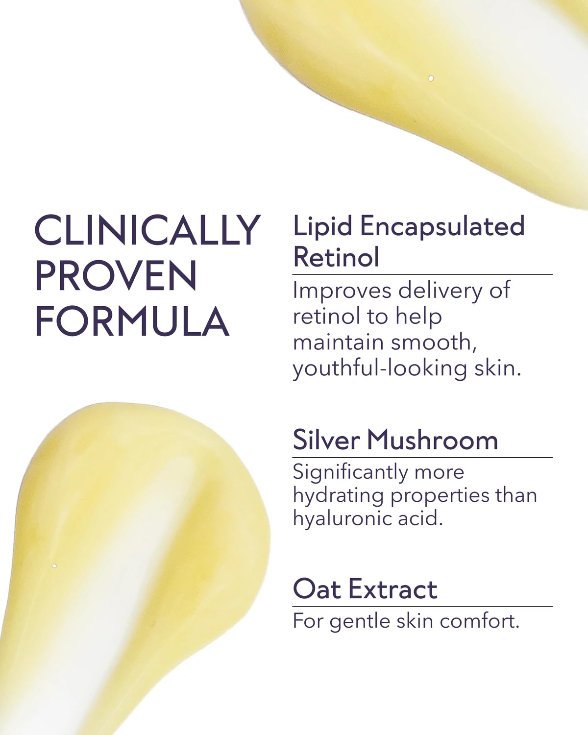 ALASTIN Renewal Retinol Serum ingredient oat extract provides soothing comfort.