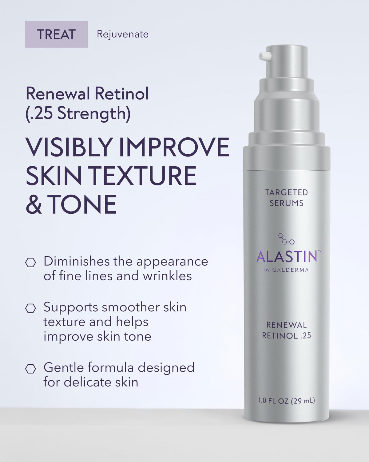 ALASTIN Renewal Retinol Serum packaging on shelf supports daily use for even tone.