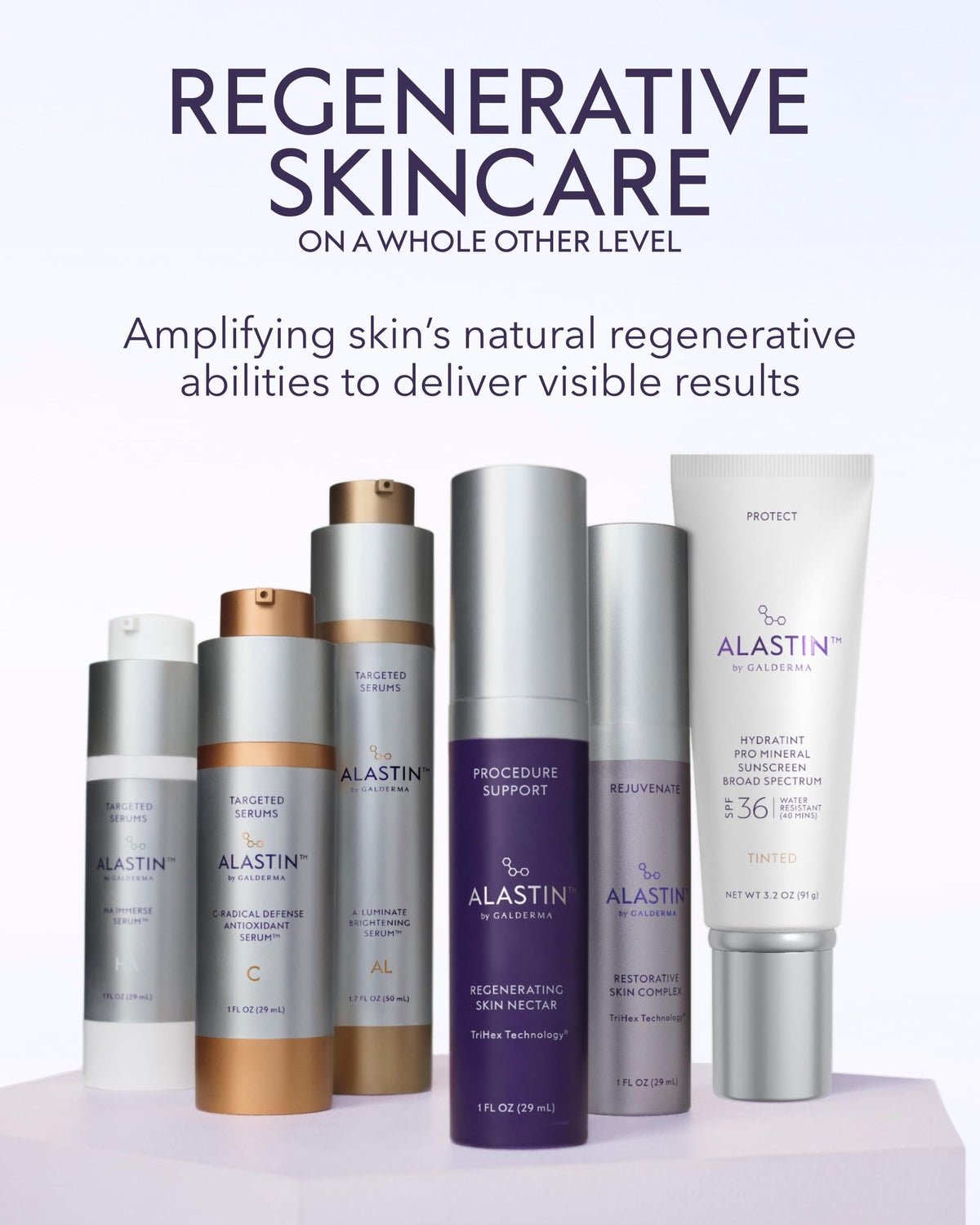 Morning routine scene featuring ALASTIN Ultra Light Daily Moisturizer.