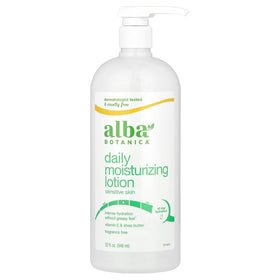 Alba Botanica Body Lotion Orig Unscented 32oz bottle front for everyday hydration