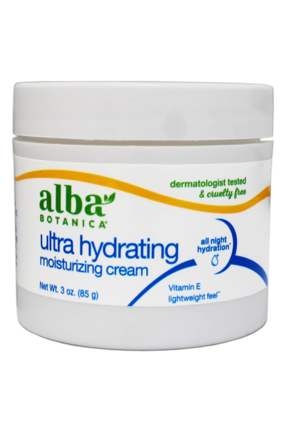 Alba Botanica Cream Moisture almond oil component visible on packaging.