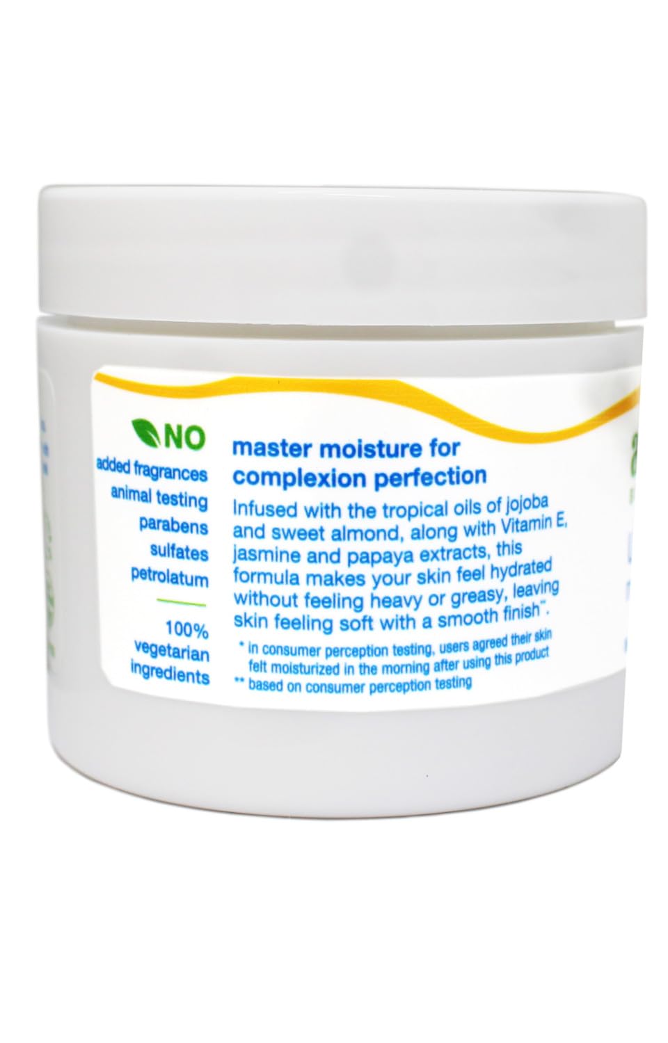 Alba Botanica Cream Moisture ingredients with jojoba oil close-up for nourishment.