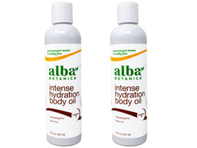Alba Botanica Kukui Nut Body Oil bottle close-up for rich hydration