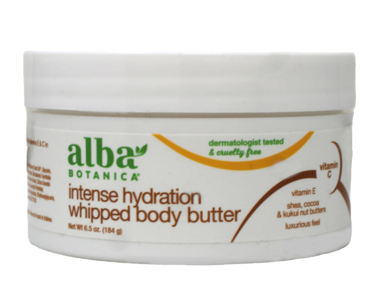 Alba Botanica Kukui Nut Body Cream two-pack bottle back label and ingredients.