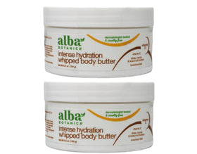 Alba Botanica Kukui Nut Body Cream two-pack bottle front view for deep hydration.