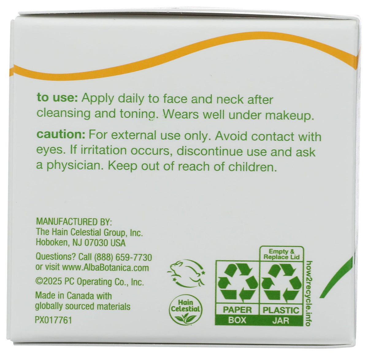 Alba Botanica Aloe Green Tea moisturizer swatch on skin suggests lightweight hydration.
