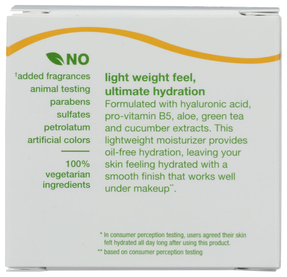 Alba Botanica Aloe Green Tea moisturizer cream texture closeup highlights smooth, non-greasy feel.