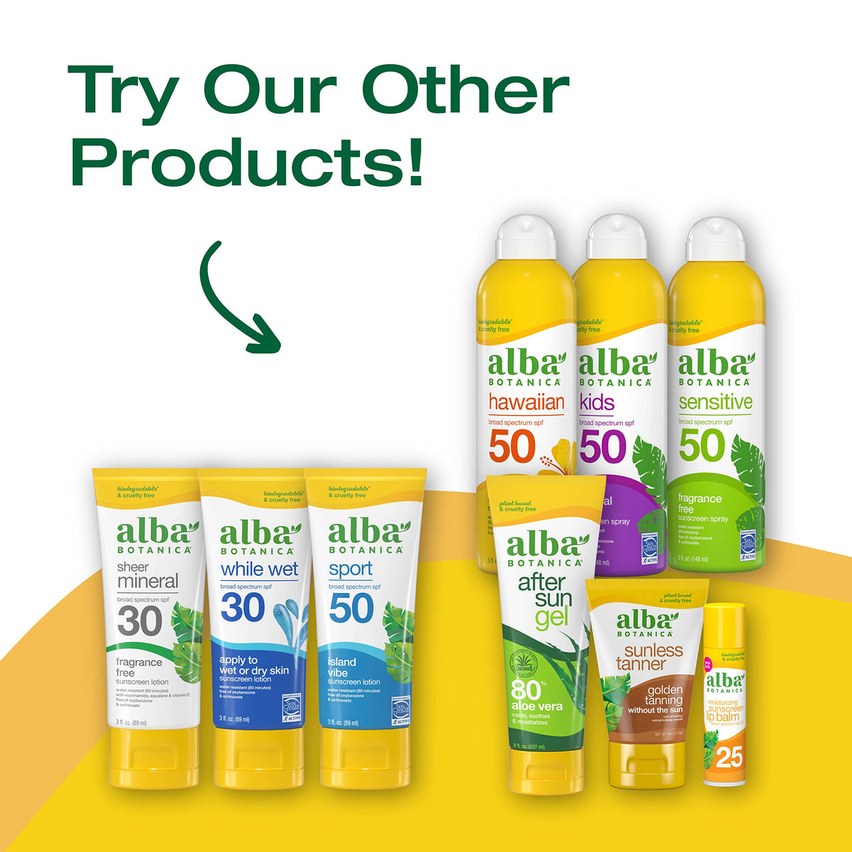 Tropical coconut scent enhances daily sun care with Alba Botanica spray