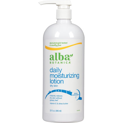 Alba Botanica Very Emollient Maximum bottle showcasing 32 oz hydration for dry skin