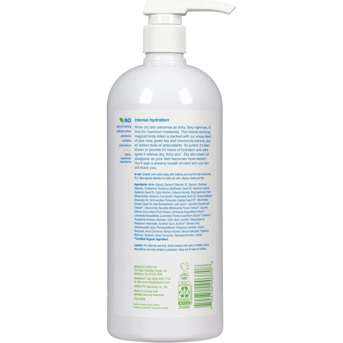 Close-up of Alba Botanica lotion texture highlighting rich, non-greasy feel for smooth skin