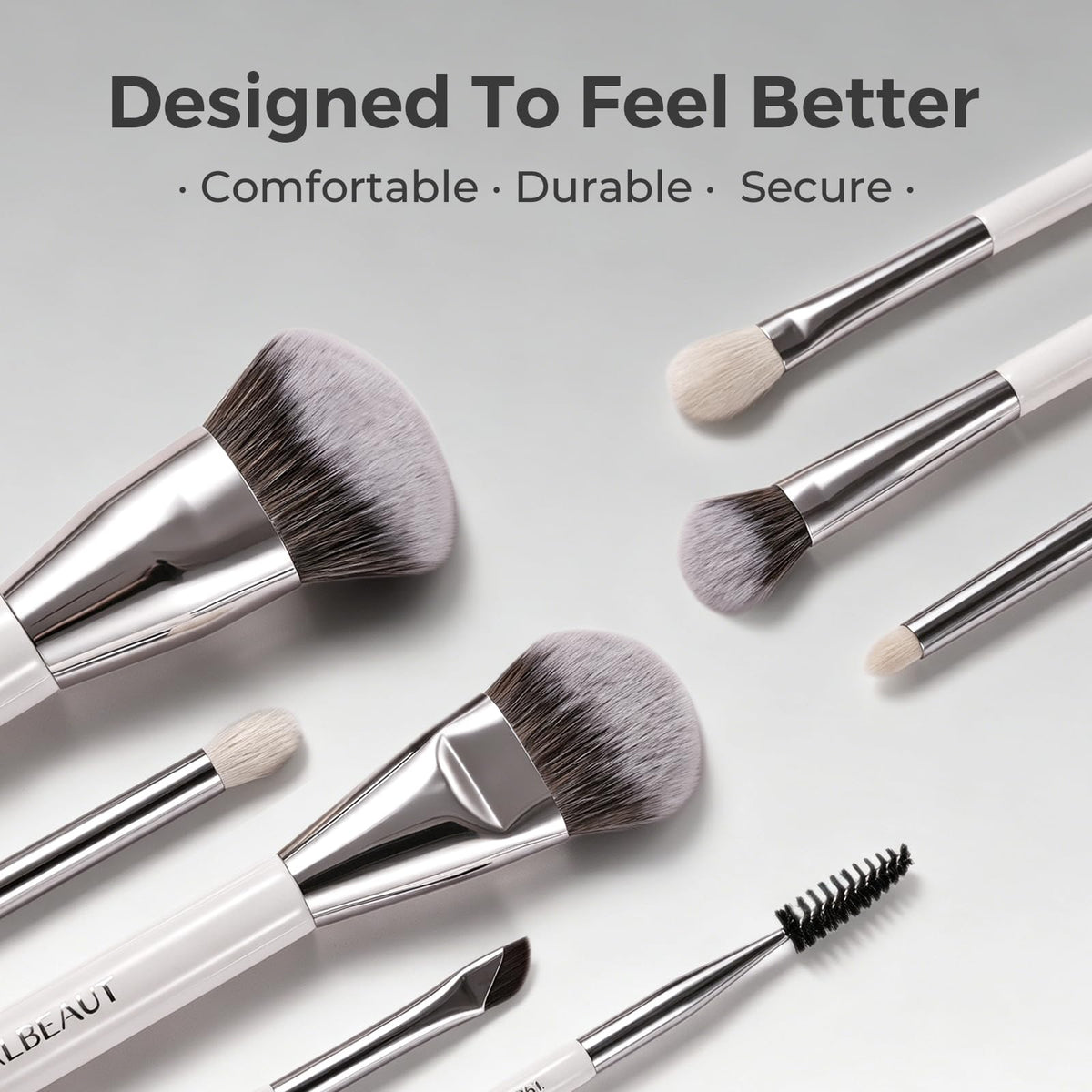 ALBEAUT dual-ended eyebrow brush helps shape and define brows.