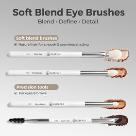ALBEAUT tapered blending brush creates seamless eye shadow blends.